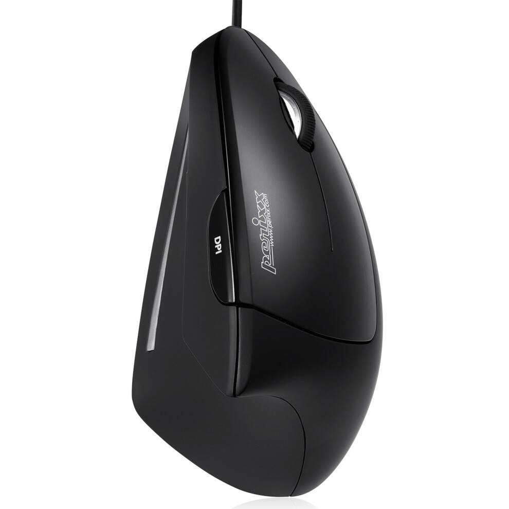Perixx Perimice-513 Wired Ergonomic Vertical Mouse - 1000/1600 Dpi - Right Handed - Recommended With Rsi User 4049571651316