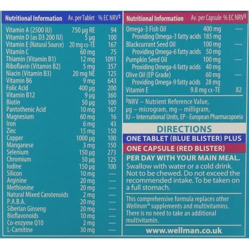 Vitabiotics Wellman Plus Omega 56 tabletten/capsules 1