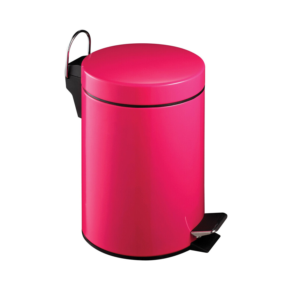 Premier Housewares Pedal Bin, 3 L - Hot Pink