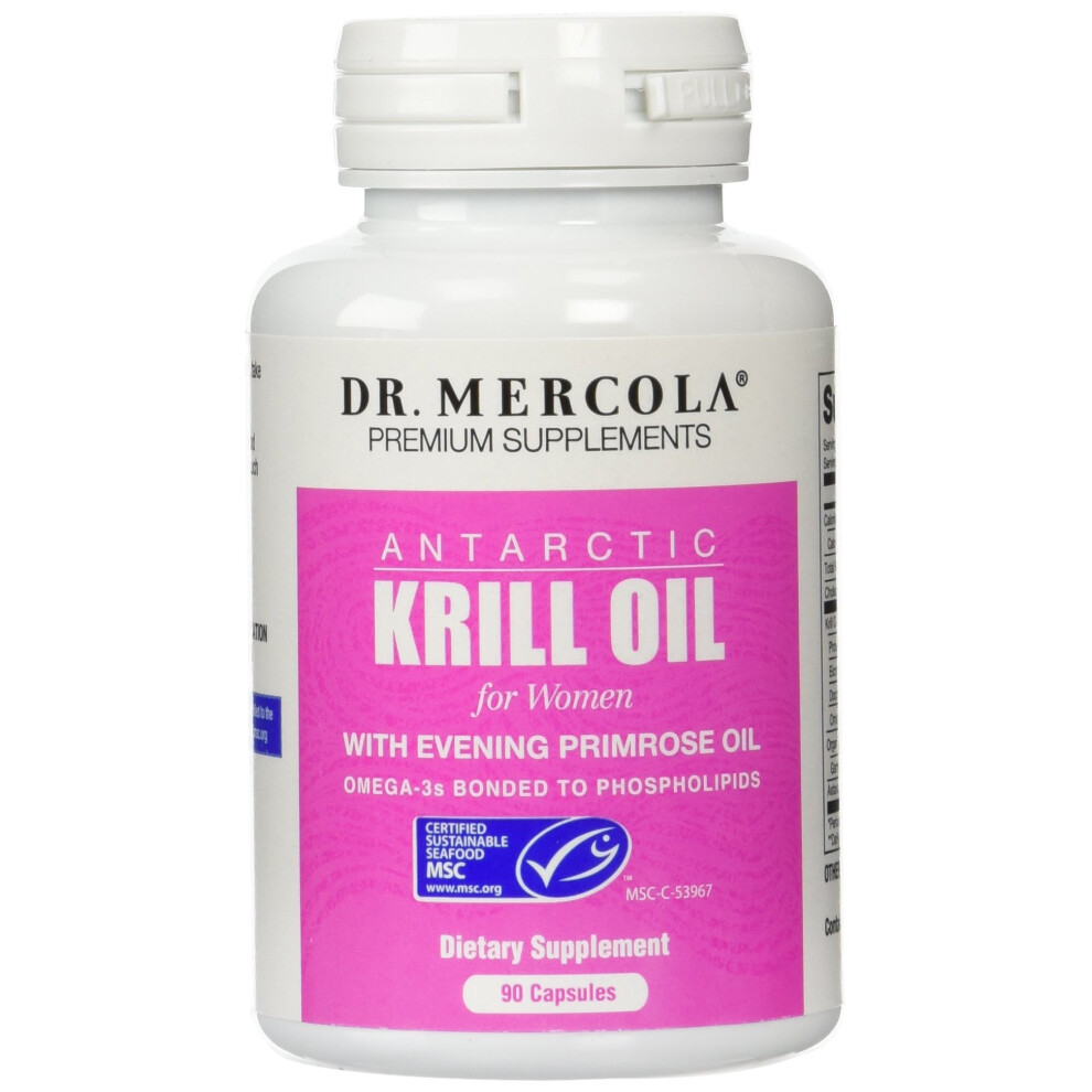 Dr.-Mercola Krill Oil For Women, 90 Fish Gelatin Capliques Capsules