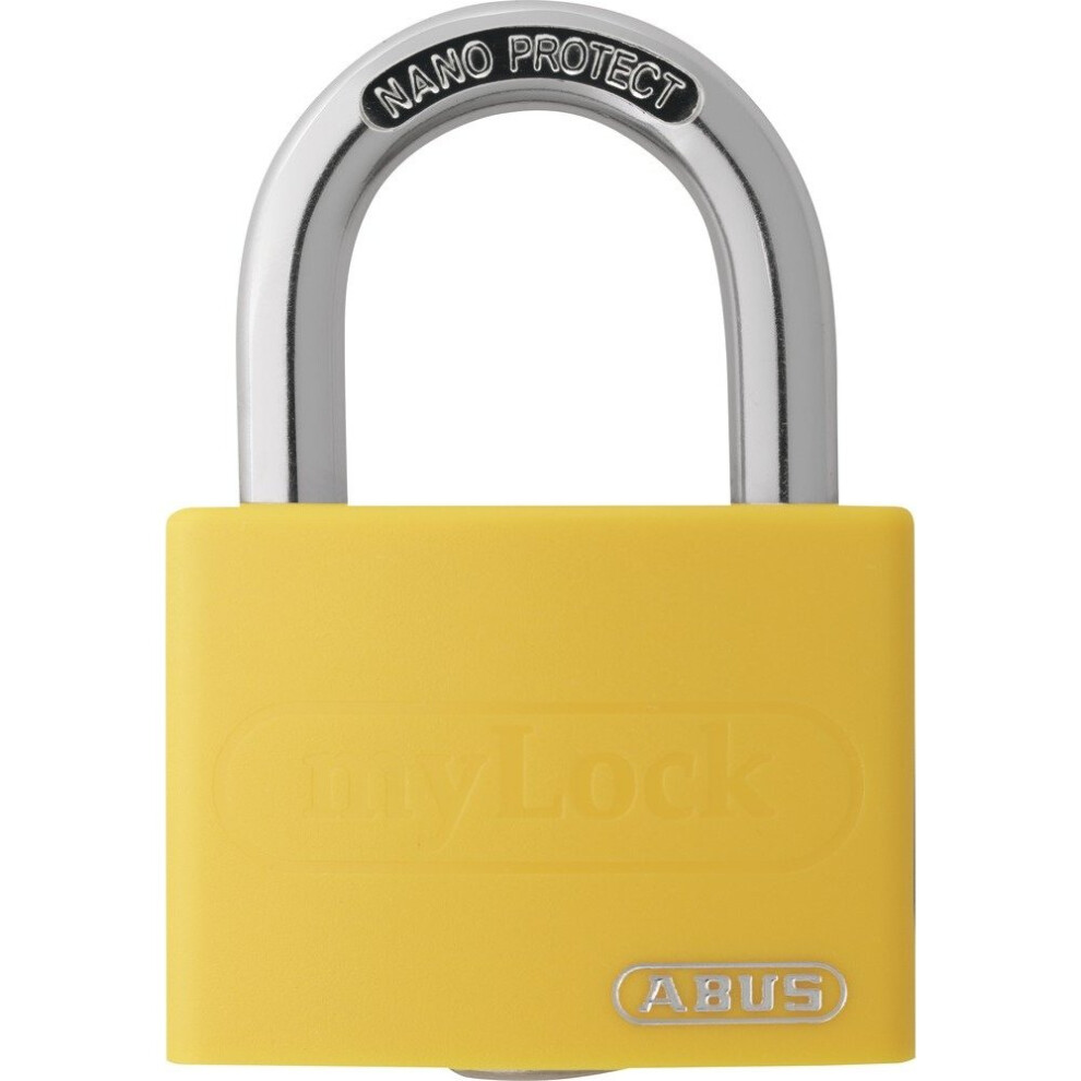 ABUS myLock 508684 T65AL/40 Padlock Aluminium Yellow