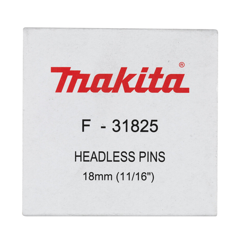 Makita F-31825 Makita MAKITA F-31825 18mm 23 Gauge Headless Pins 1 Black