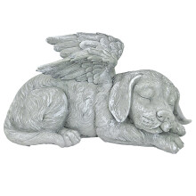 Design Toscano Dog Angel Pet Memorial Grave Marker Tribute Statue, 25.5 cm, Polyresin, Stone Finish