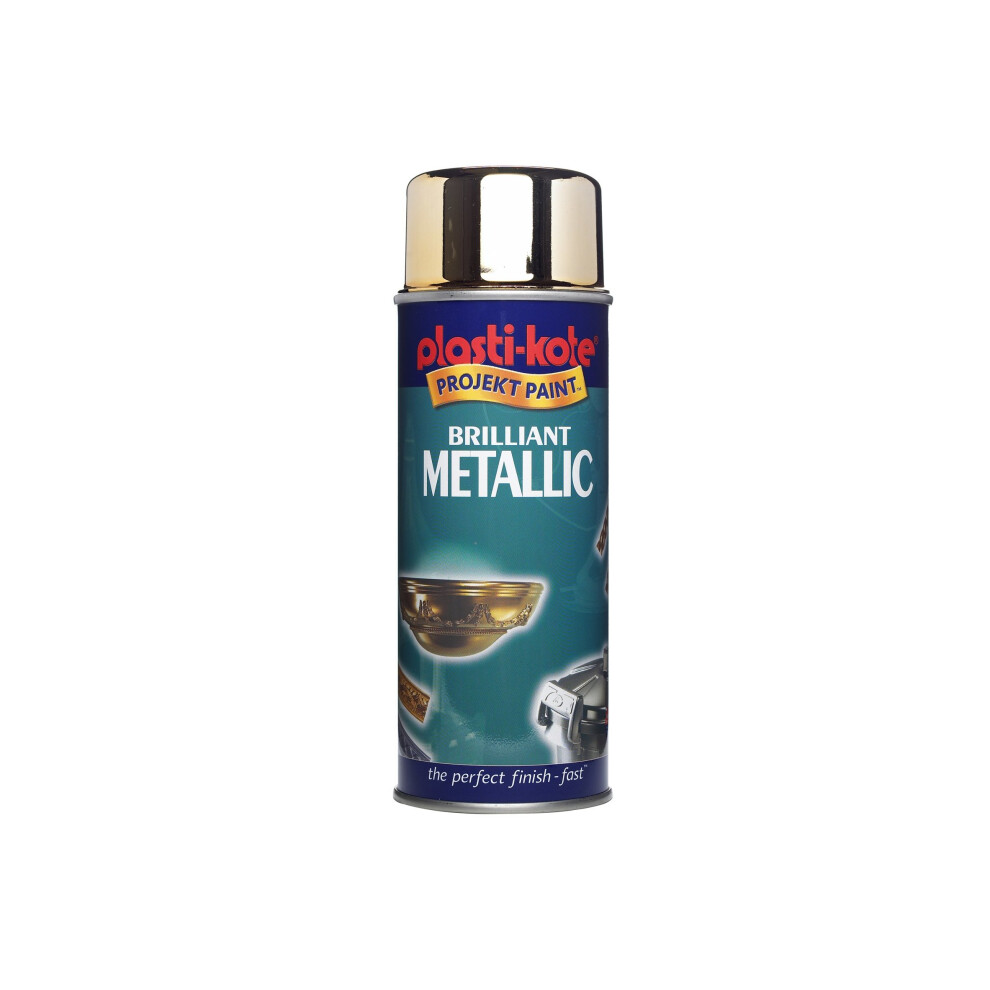 Plasti-Kote 440.0000160.076 160 400 ml Brilliant Spray Paint - Metallic Gold