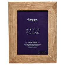 Hampton Frames 464857WO-FBA New England Solid Oak Wood 5x7in (13x18cm) Photo Frame Beautiful Mortise Corner Joints Table Top or Wall Hang