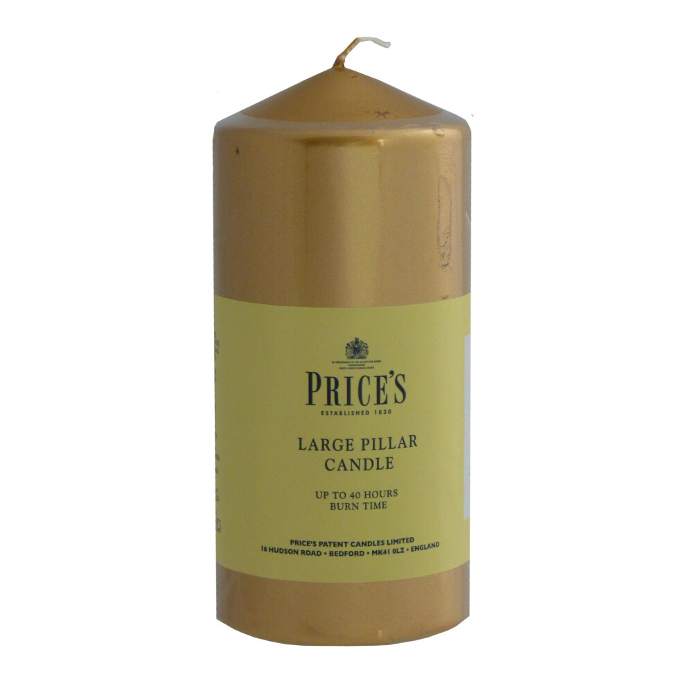 Prices Pillar Candle 6 Inch Gold