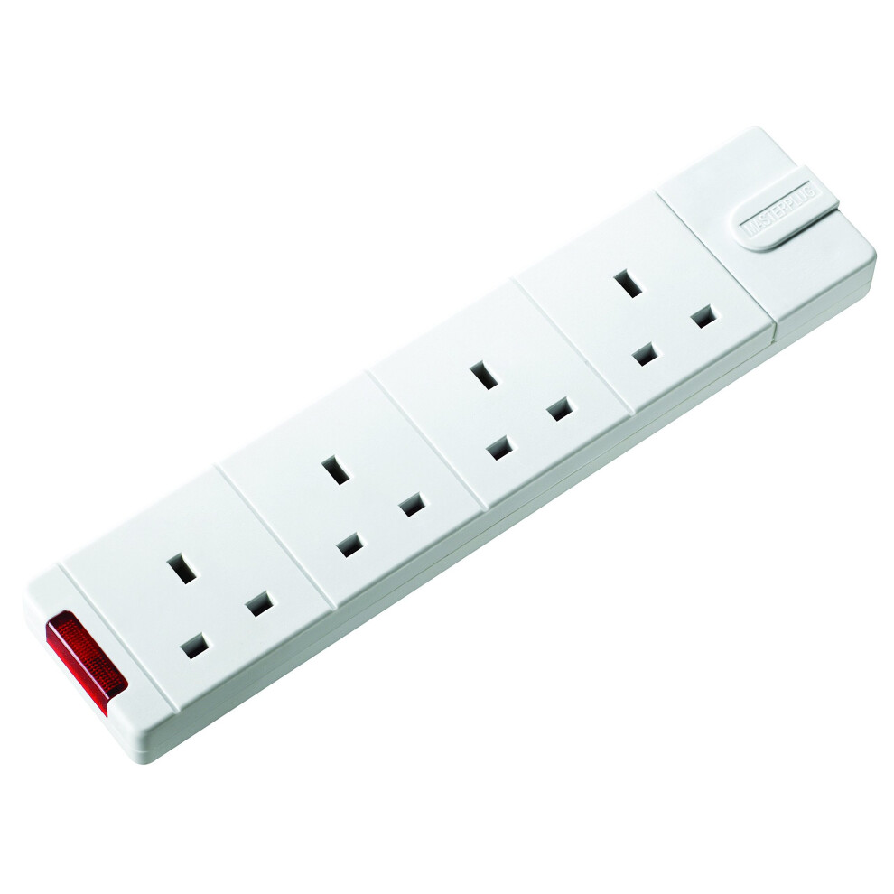 Masterplug Ug 13Amp 4 Socket Trailing Socket With Power Indicator - White 5015056008622