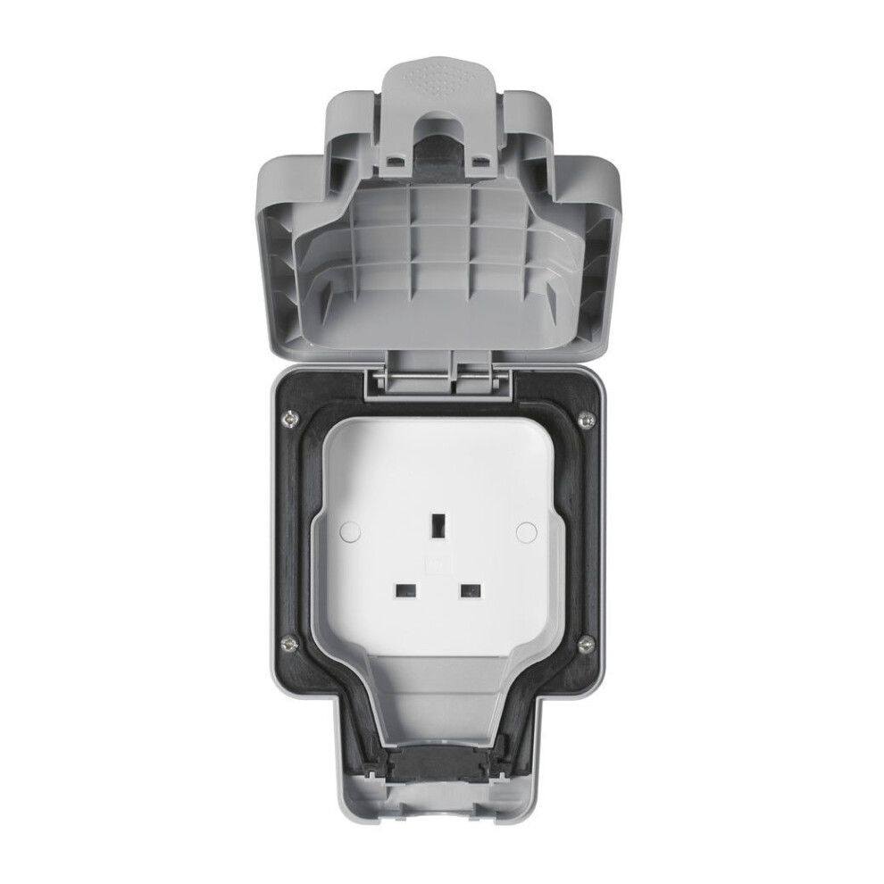 Mk Masterseal Plus K56480gry 13 Amp 1-Gang Unswitched Socket 5017490580696