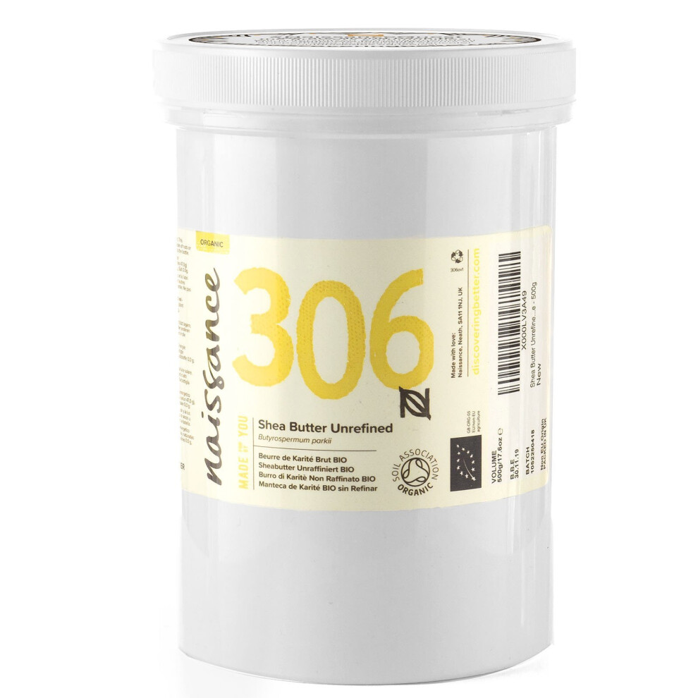 Naissance Organic Shea Butter (No. 306) 500G - Pure, Natural, Certified Organic