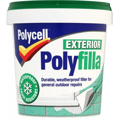 Polycell Ready Mixed Tub Multi-Purpose Exterior Polyfilla, 1 kg - Grey