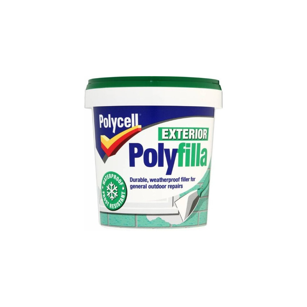 Polycell Ready Mixed Tub Multi-Purpose Exterior Polyfilla, 1 kg - Grey