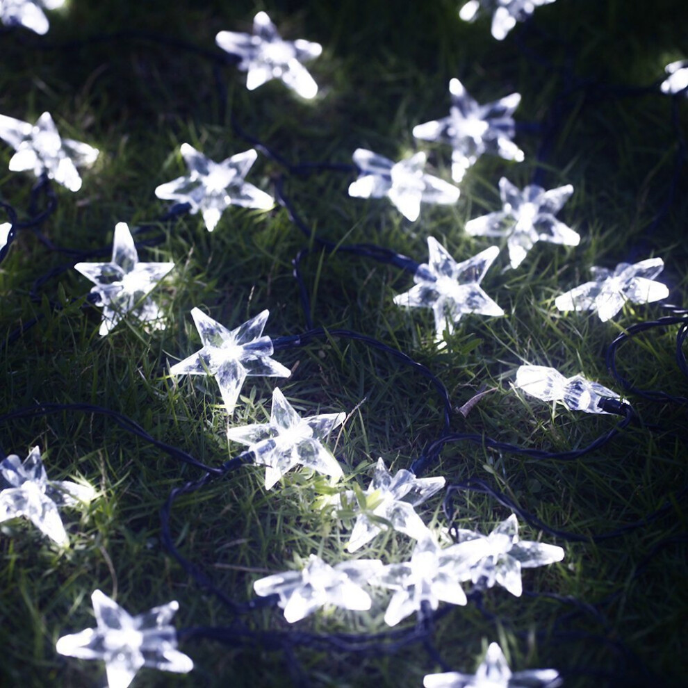 Set of 30 Super Bright Solar String Star Garden Lights LED Fairy Lanterns by Smart Solar