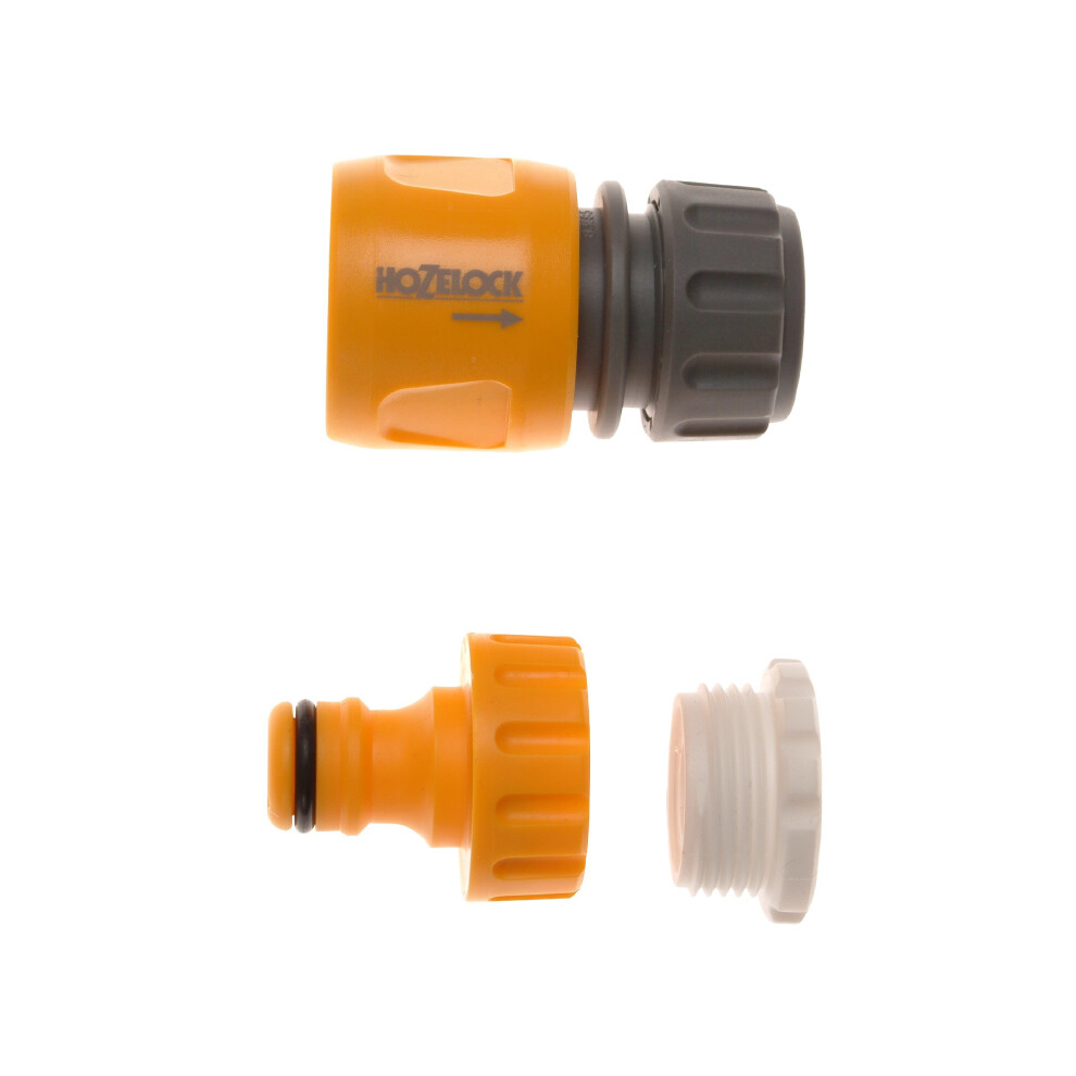 Hozelock Threaded Tap and Hose End Connector (Twin Pack)