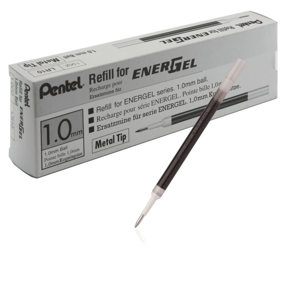 Pentel 1.0 mm Energel Refill - Black (pack of 12 Refills)