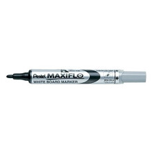 Pentel Maxiflo Dry Wipe Fine Bullet Point Marker - Black (Pack of 12)