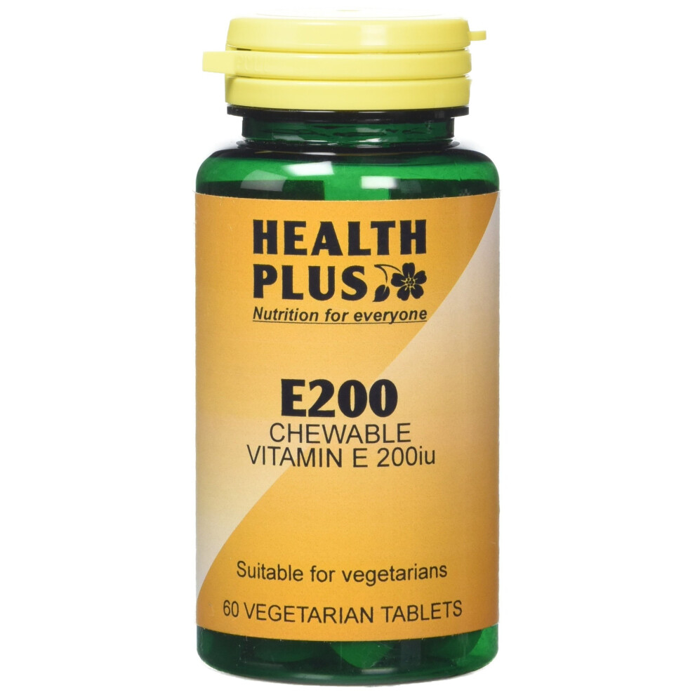 Health-Plus Health Plus E200 Chewable Vitamin E Supplement - 60 Tablets