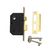 Yale sloten PM246PB25 Inwendig 2-hendel insteekslot 67mm 2,5-inch - afwerking gepolijst messing