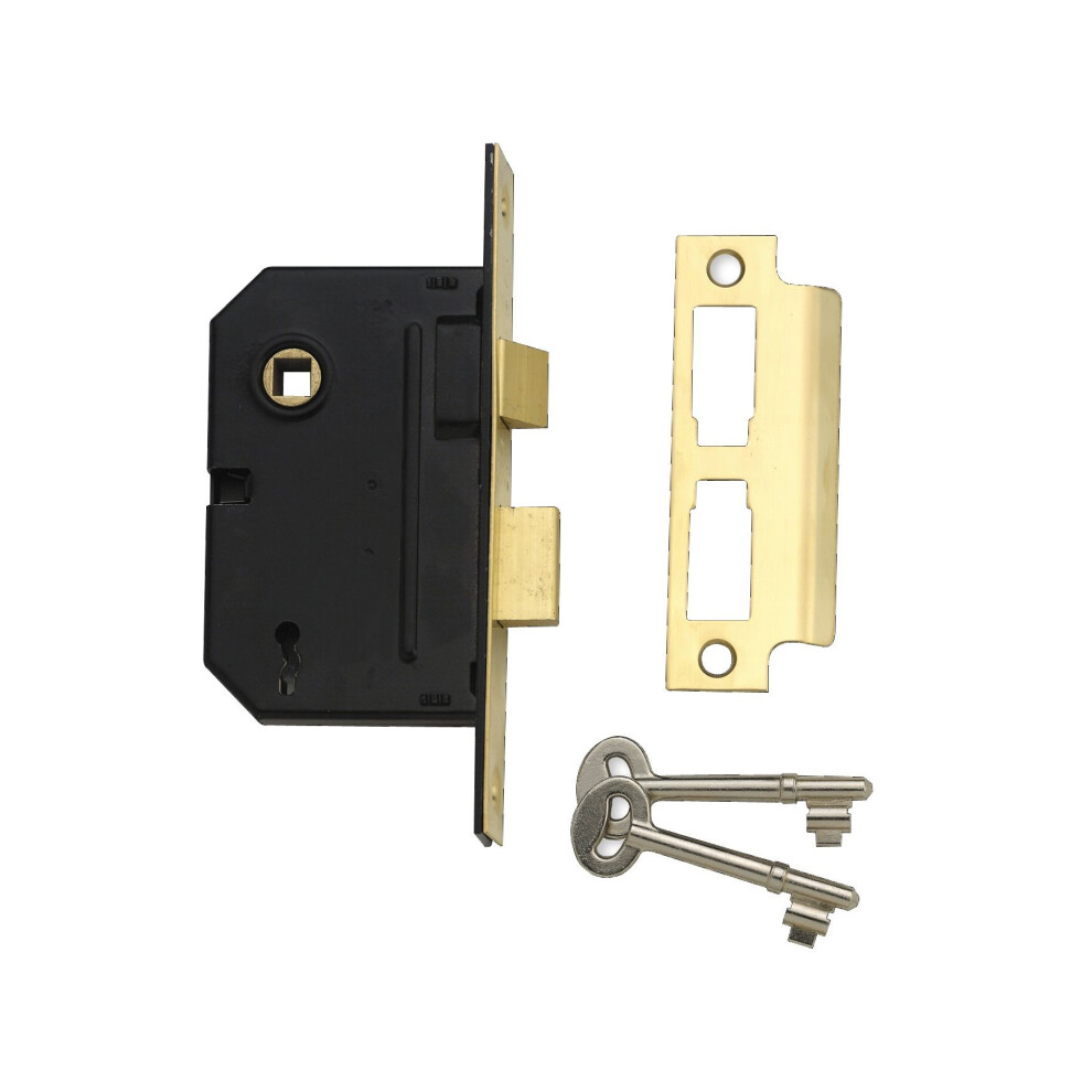 Yale Locks PM246PB25 Internal 2 Lever Mortice Sash Lock 67mm 2.5-inch - Polished Brass Finish
