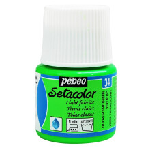Pintura para tecido - PéBéo - Setacolor - Verde fluo - 45 ml - Acabamento fosco