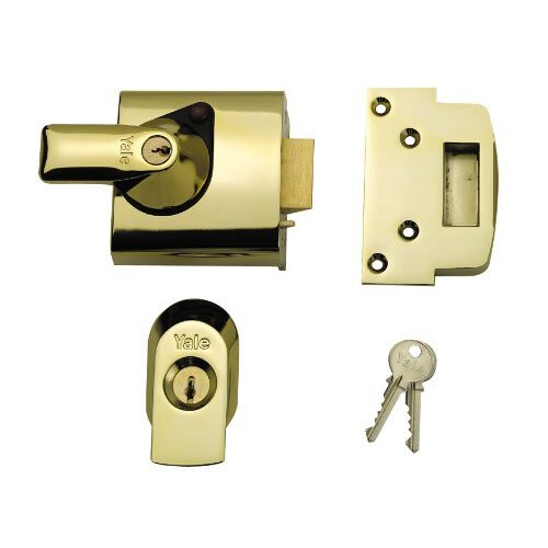 Yale Yale Locks BS1 Nightlatch British Standard Security Lock 60 mm Brasslux Finish Visi Pack