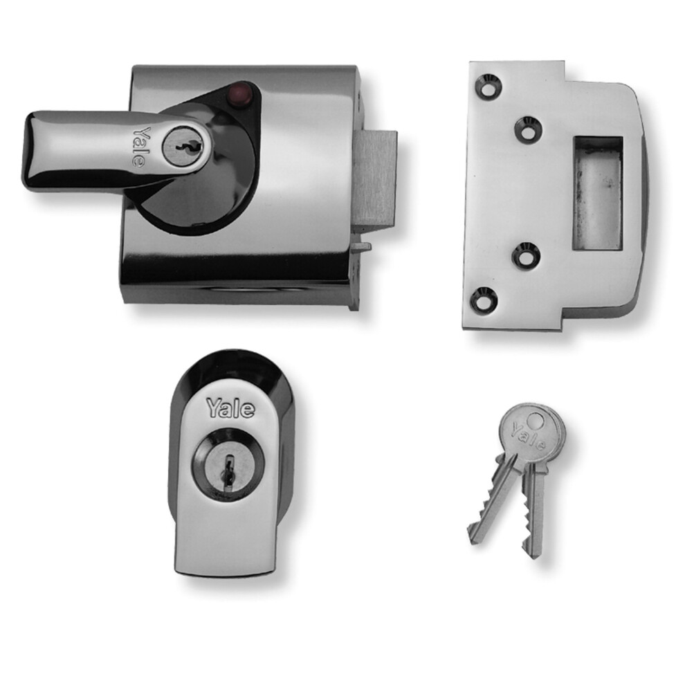 Yale British Standard Maximum Security 60mm Nightlatch, External Door Lock, Yale BS1 Night Latch Offers Maximum Security against Known Methods of...