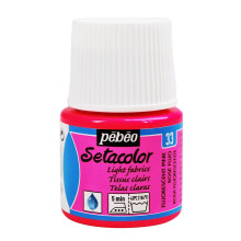 Peinture textile - Pebeo - Setacolor Light - 45 ml - Rose Fluorescent - Résistant à la lumière