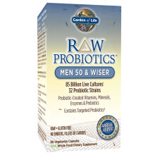 Garden of Life, RAW Probiotika, Männer 50 & Weiser, 85 Milliarden, 90 vegetarische Kapseln (28,33 Milliarden lebende Kulturen pro Kapsel)