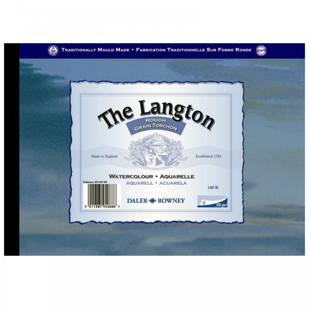 Watercolour Pad Langton Gummed Pad A3 140Lb Rough