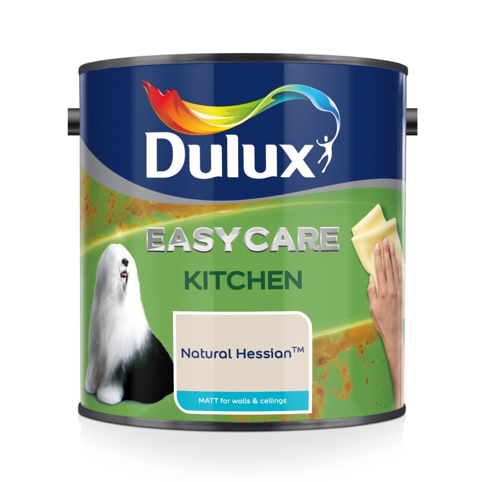 Dulux Easycare Kitchen Matt Paint, Natural Hessian, 2.5 Litre