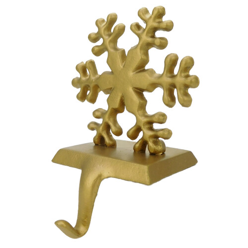 Gold Snowflake Stocking Hanger (D12)