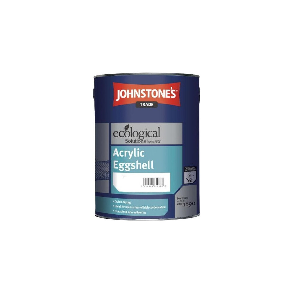 5LTR - JOHNSTONES TRADE ACRYLIC EGGSHELL BRILLIANT WHITE