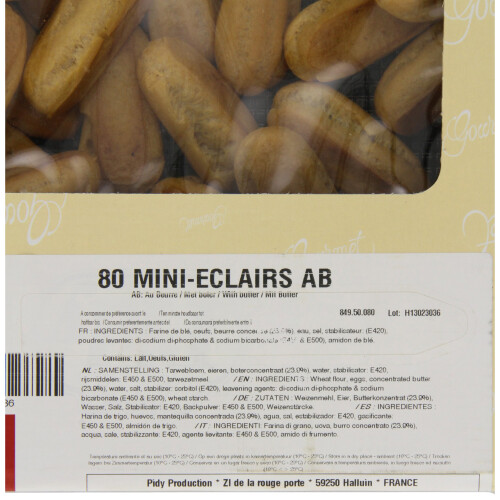 Pidy Mini Eclair Choux Pastry, 5 cm - 80 Portions 1