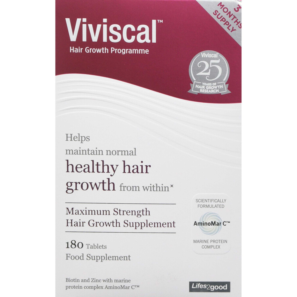 Viviscal - Maximum Strength Hair Growth Supplements (3 Month Supply) 180 tablets