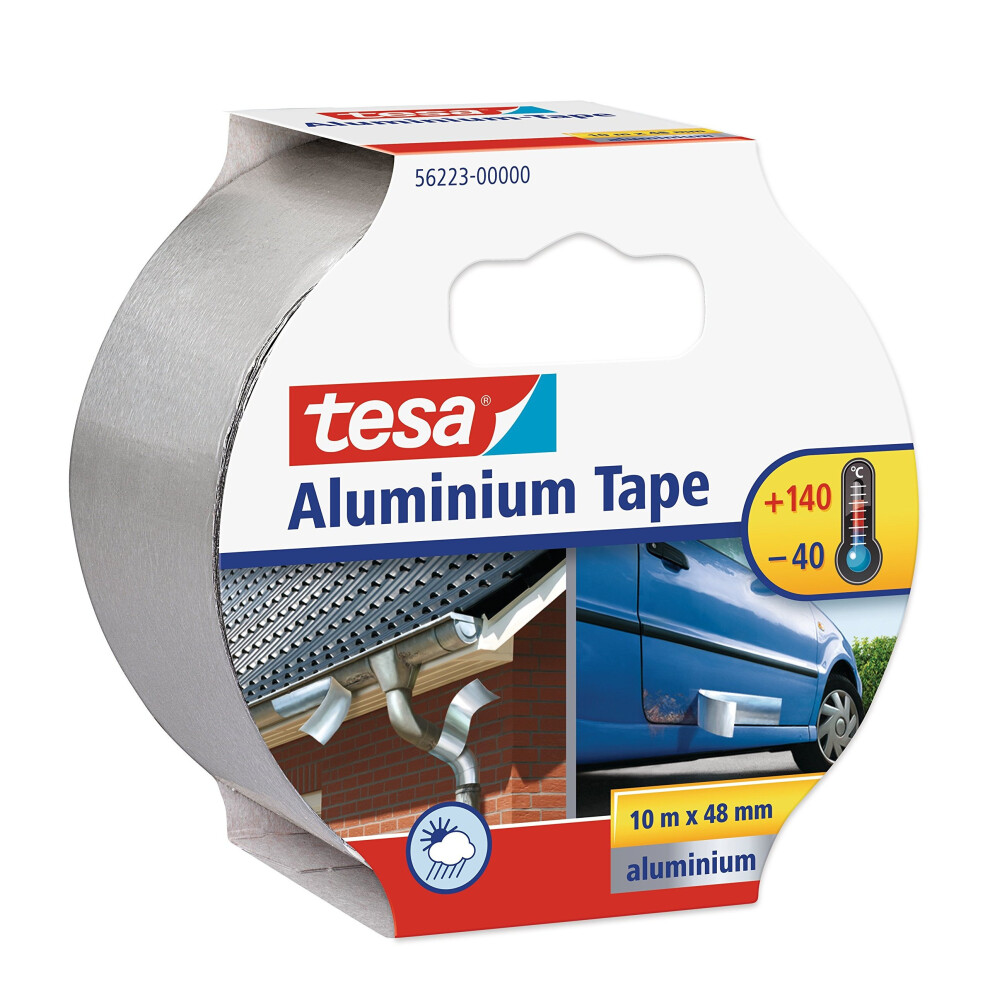 Tesa Aluminium Self-Adhesive 10Â M X 50Â Mm, Silver 4005800209864