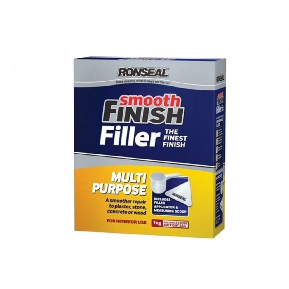 Ronseal Smooth Finish Multi-Purpose Interior Wall Powder Filler 1Kg