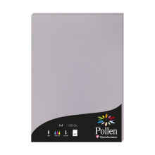 Clairefontaine Pollen A4 Coloured Paper, 120 g, Koala Grey, Pack of 50 Sheets