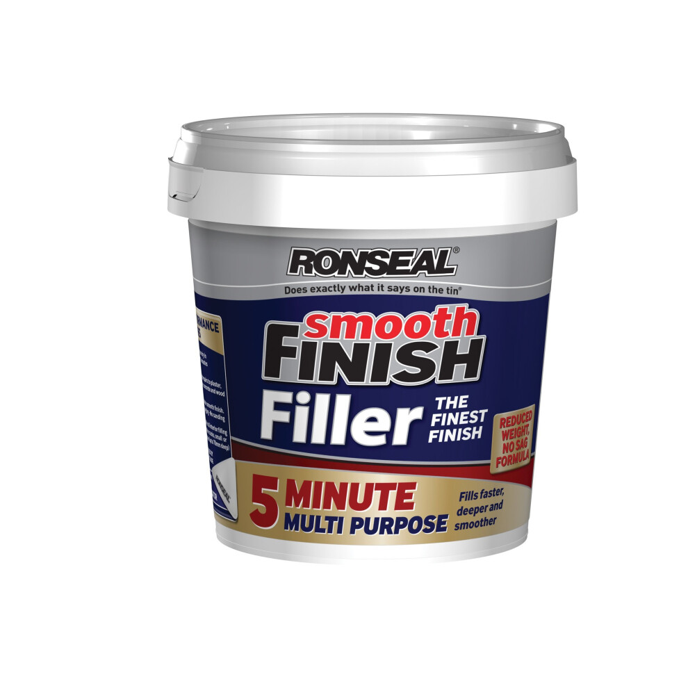 Ronseal 5MF600ML 600ml Smooth Finish 5 Minute Multi-Purpose Filler Tub