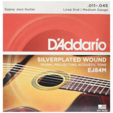 D'Addario EJ84M Gypsy Jazz Jazz Medium (.011-.045) Acoustic Guitar Strings