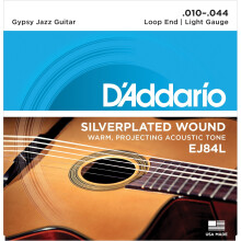 D'Addario EJ84L Gypsy Jazz Jazz Light (.010-.044) Acoustic Guitar Strings