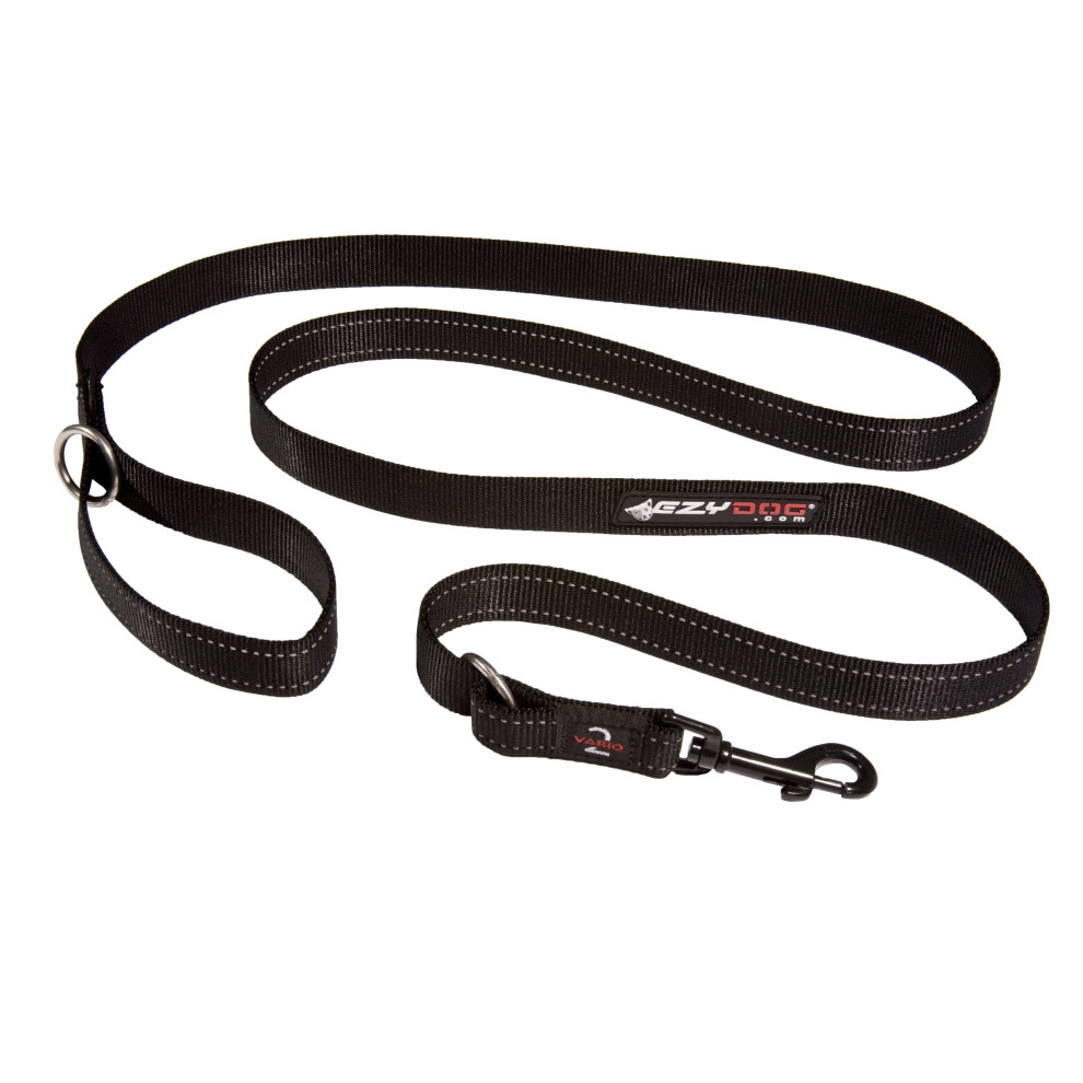 EzyDog Vario 4 Multi-Function Dog Lead, 3-6 foot, Black