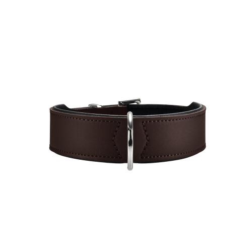 Hunter HUNTER Hundehalsband Basic, 47-54 cm, brown/black