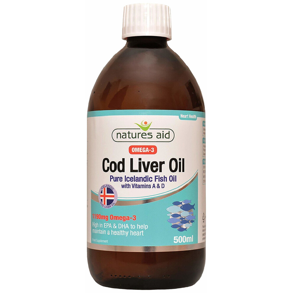 Natures Aid Health Cod Liver Oil Liquid 500Ml