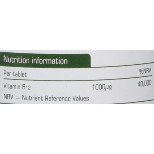 Natures Aid Natures Aid Vitamin B12 Tablets 1000ug Pack of 90 1