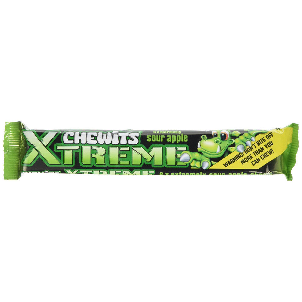 Chewits Xtrmly Sourapple Sweets 30 g (Pack of 24)