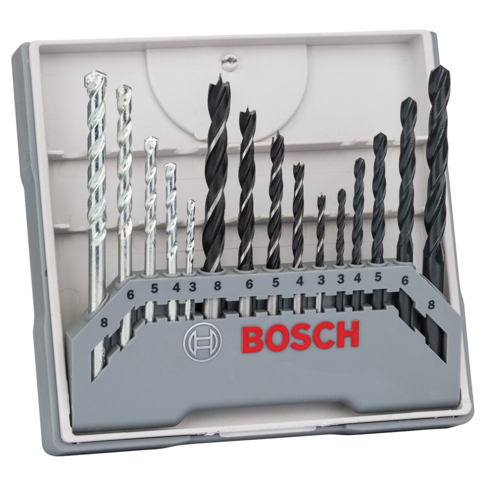 Bosch 2607017038 Mixed Drill Bit Set (15-Piece)