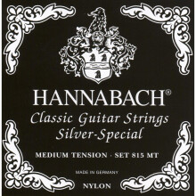 Hannabach 652527 Series 815 Silver Special Medium Tension String Set for Classic Guitar - Black