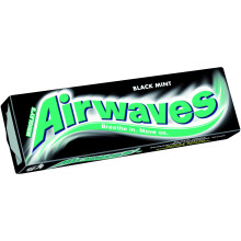 Wrigley's Airwaves Black Mint Menthol Sugarfree Chewing Gum 10 Pieces x 30