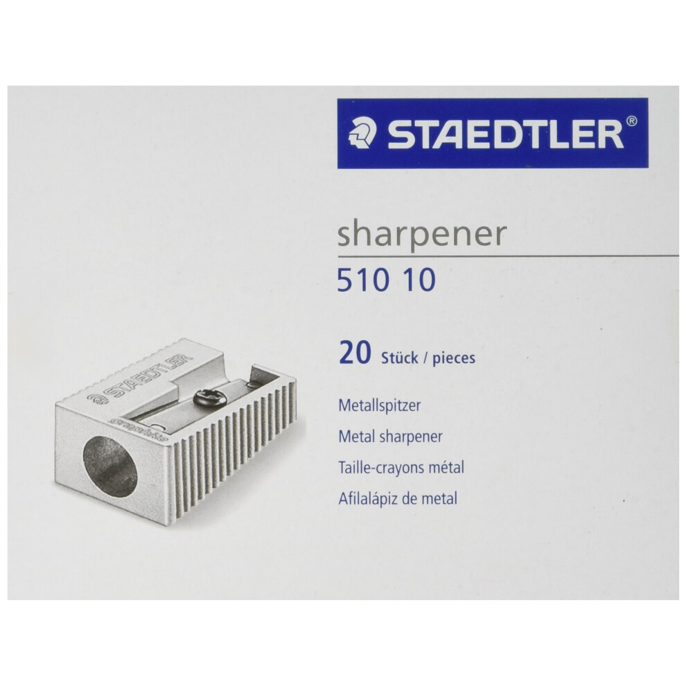 Staedtler 51010 Metal Single Hole Sharpener (Pack of 20)