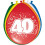8 Balloons 40th Colorful birthday 1