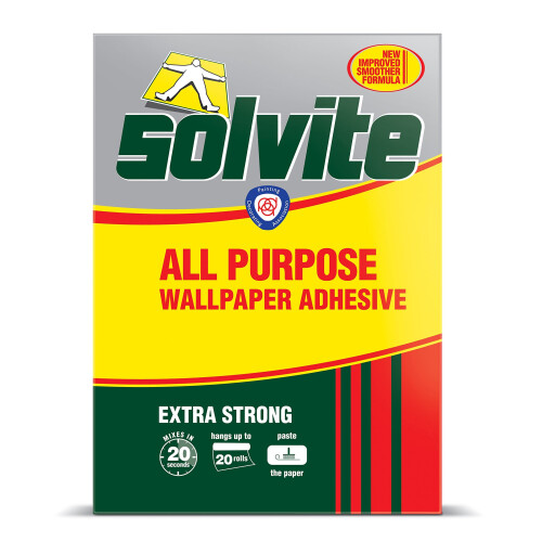 Solvite Extra Strong All Purpose Fast Mix Wallpaper Adhesive Hangs 20 Rolls